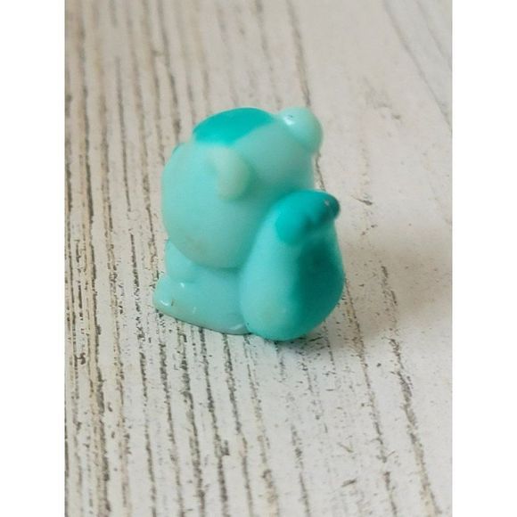 Miniature AS IS blue rubber chipmunk seed pet toy figure - Picture 3 of 4